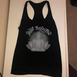 Yoga Tank Top "Just Breathe" Buddha